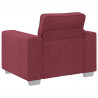 Sofa 3 pcs Czerwony Wiatr 219 x 80 x 82 cm Tkanina lniana