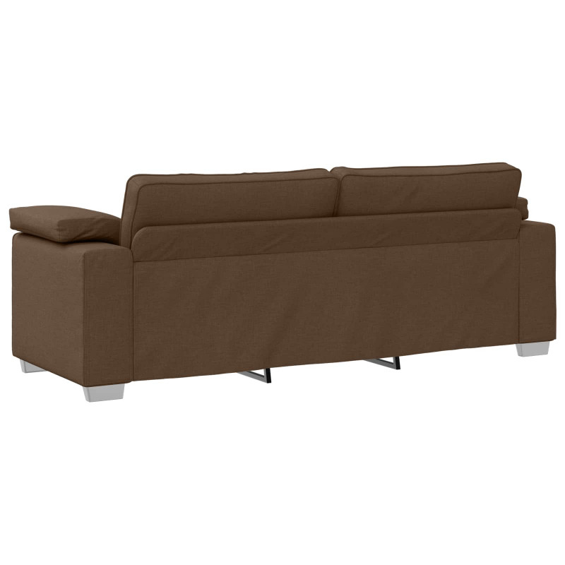 Sofa 3 pcs Brązowy 219 x 80 x 82 cm Tkanina lniana
