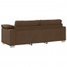 Sofa 3 pcs Brązowy 219 x 80 x 82 cm Tkanina lniana