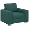Sofa 3 pcs Ciemna zieleń 219 x 80 x 82 cm Tkanina lniana