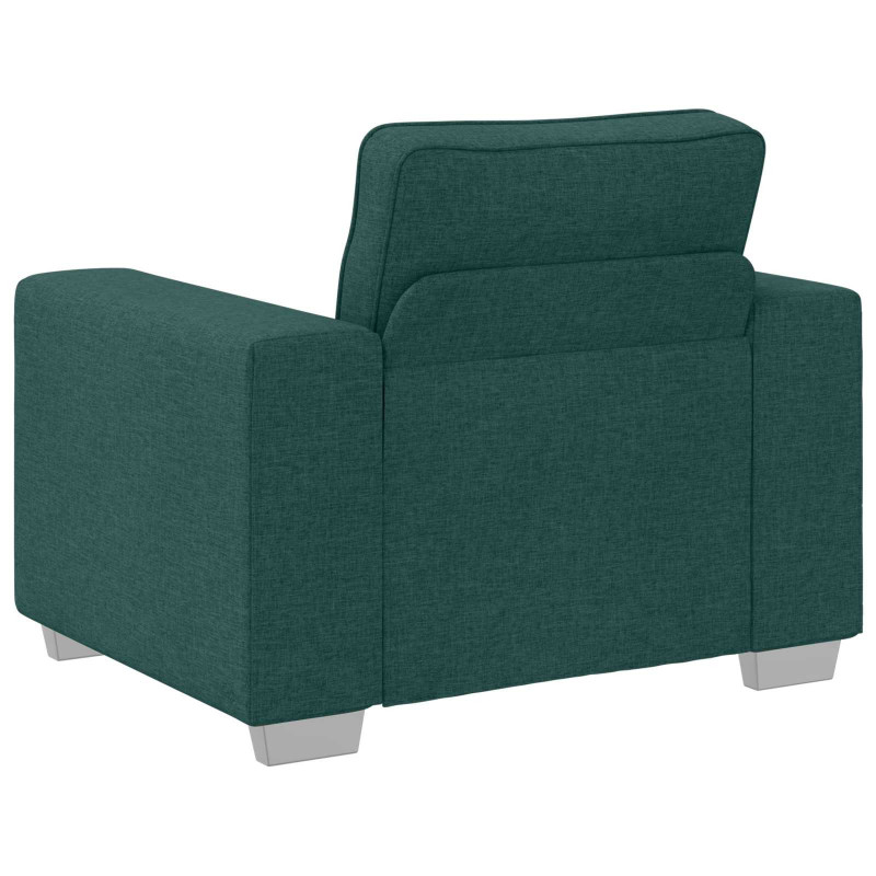 Sofa 3 pcs Ciemna zieleń 219 x 80 x 82 cm Tkanina lniana