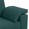 Sofa 3 pcs Ciemna zieleń 219 x 80 x 82 cm Tkanina lniana