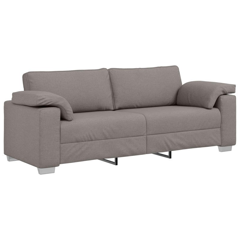 Sofa 3 pcs Ciemnoszary 219 x 80 x 82 cm Tkanina lniana