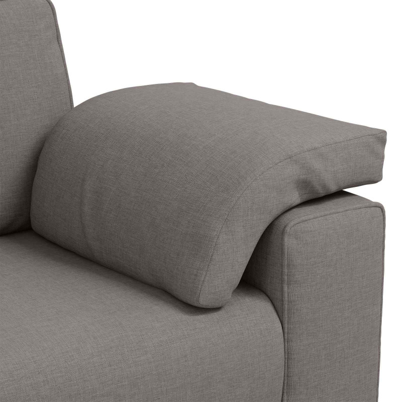 Sofa 3 pcs Ciemnoszary 219 x 80 x 82 cm Tkanina lniana