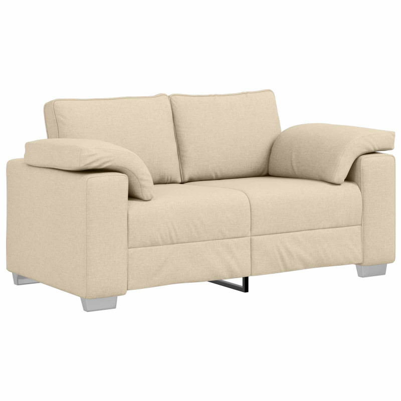 Sofa 3 pcs Kremowy 219 x 80 x 82 cm Tkanina lniana