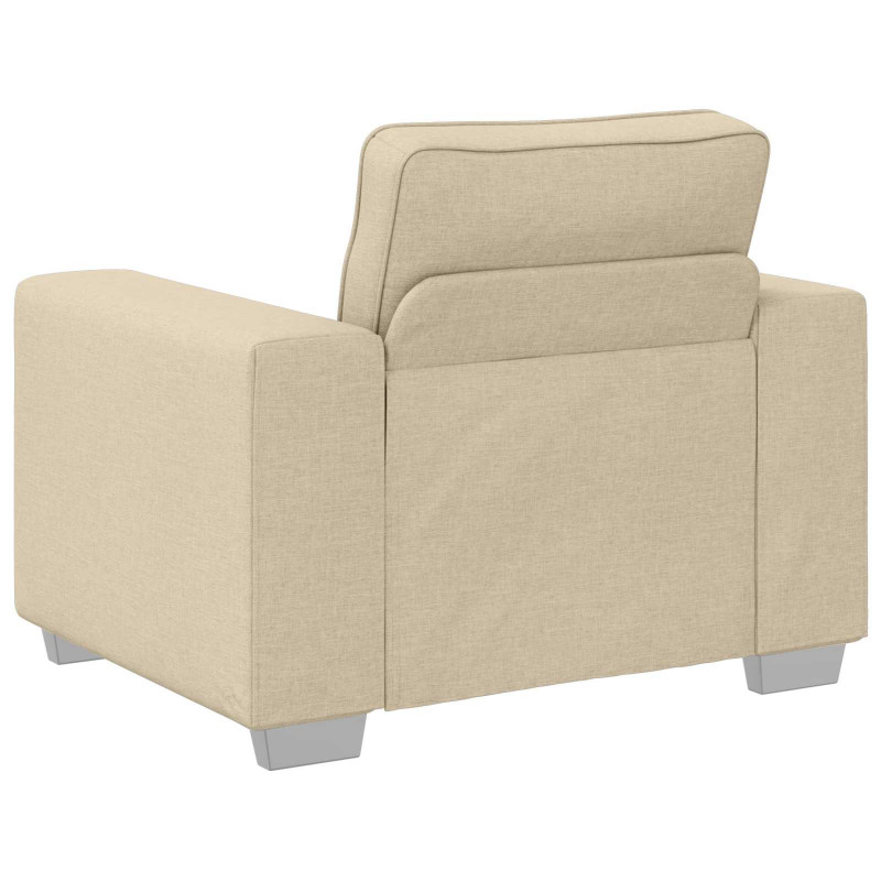 Sofa 3 pcs Kremowy 219 x 80 x 82 cm Tkanina lniana