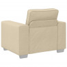 Sofa 3 pcs Kremowy 219 x 80 x 82 cm Tkanina lniana