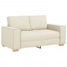 Sofa 2 pcs Beżowy 220 x 80 x 84 cm Tkanina lniana