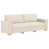 Sofa 2 pcs Beżowy 220 x 80 x 84 cm Tkanina lniana