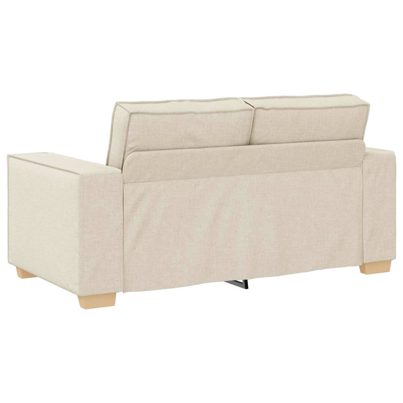 Sofa 2 pcs Beżowy 220 x 80 x 84 cm Tkanina lniana