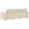 Sofa 2 pcs Beżowy 220 x 80 x 84 cm Tkanina lniana