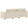 Sofa 2 pcs Beżowy 221 x 80 x 80 cm Tkanina lniana