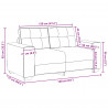 Sofa 2 pcs Beżowy 221 x 80 x 80 cm Tkanina lniana