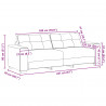 Sofa 2 pcs Beżowy 221 x 80 x 80 cm Tkanina lniana