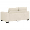 Sofa 2 pcs Beżowy 221 x 80 x 82 cm Tkanina lniana