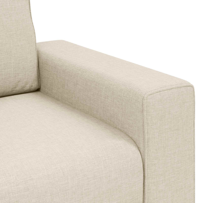Sofa 2 pcs Beżowy 221 x 80 x 82 cm Tkanina lniana