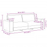 Sofa 2 pcs Beżowy 221 x 80 x 82 cm Tkanina lniana
