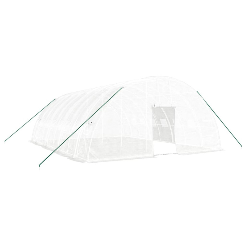 Szklarnia ze stalową ramą, biała, 48 m², 8x6x2,85 m