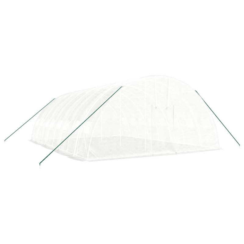 Szklarnia ze stalową ramą, biała, 48 m², 8x6x2,85 m