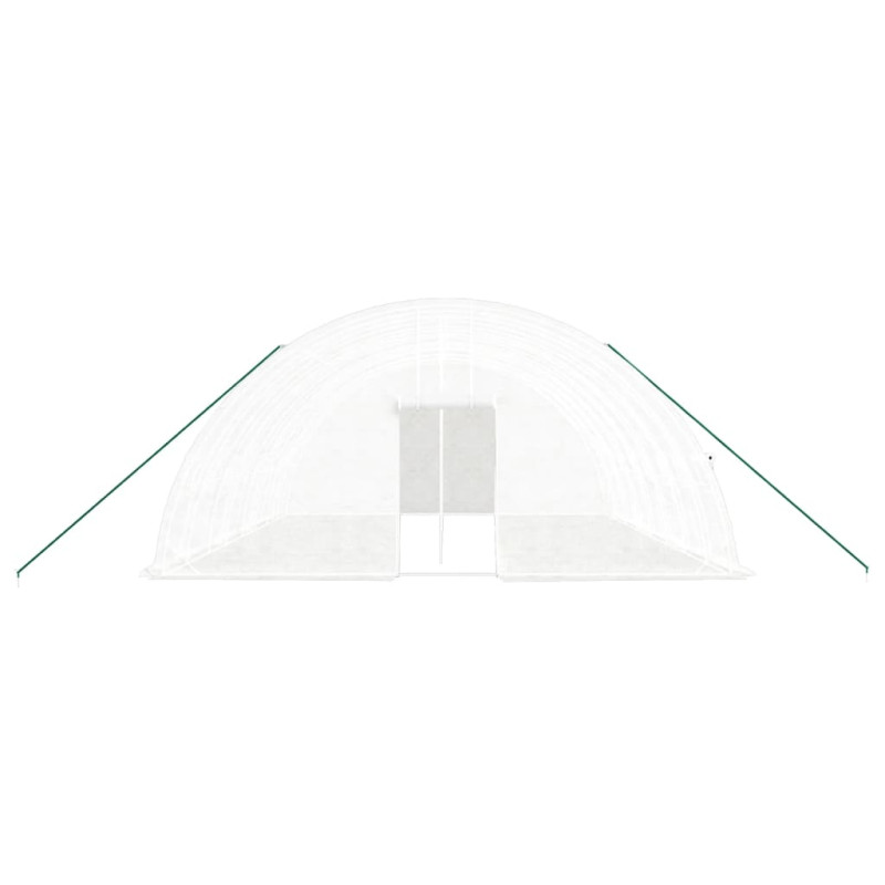 Szklarnia ze stalową ramą, biała, 48 m², 8x6x2,85 m
