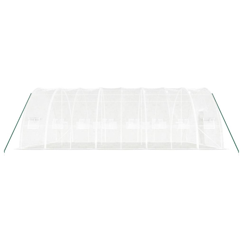 Szklarnia ze stalową ramą, biała, 48 m², 8x6x2,85 m