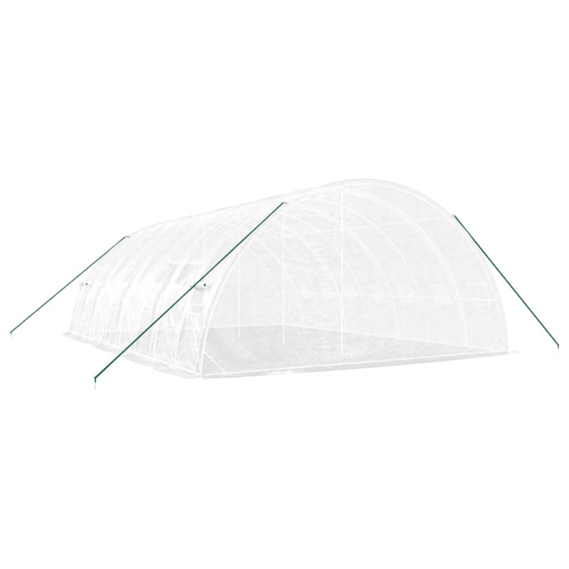 Szklarnia ze stalową ramą, biała, 48 m², 8x6x2,85 m