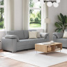 Sofa 2 pcs Jasnoszary 219 x 80 x 82 cm tkanina