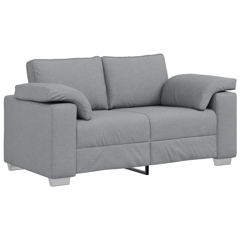 Sofa 2 pcs Jasnoszary 219 x 80 x 82 cm tkanina
