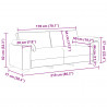 Sofa 2 pcs Jasnoszary 219 x 80 x 82 cm tkanina