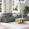 Sofa 2 pcs Ciemnoszary 219 x 80 x 82 cm tkanina