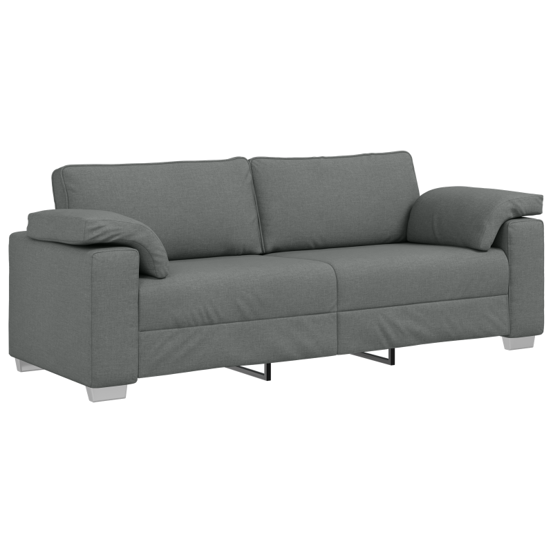 Sofa 2 pcs Ciemnoszary 219 x 80 x 82 cm tkanina