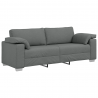 Sofa 2 pcs Ciemnoszary 219 x 80 x 82 cm tkanina