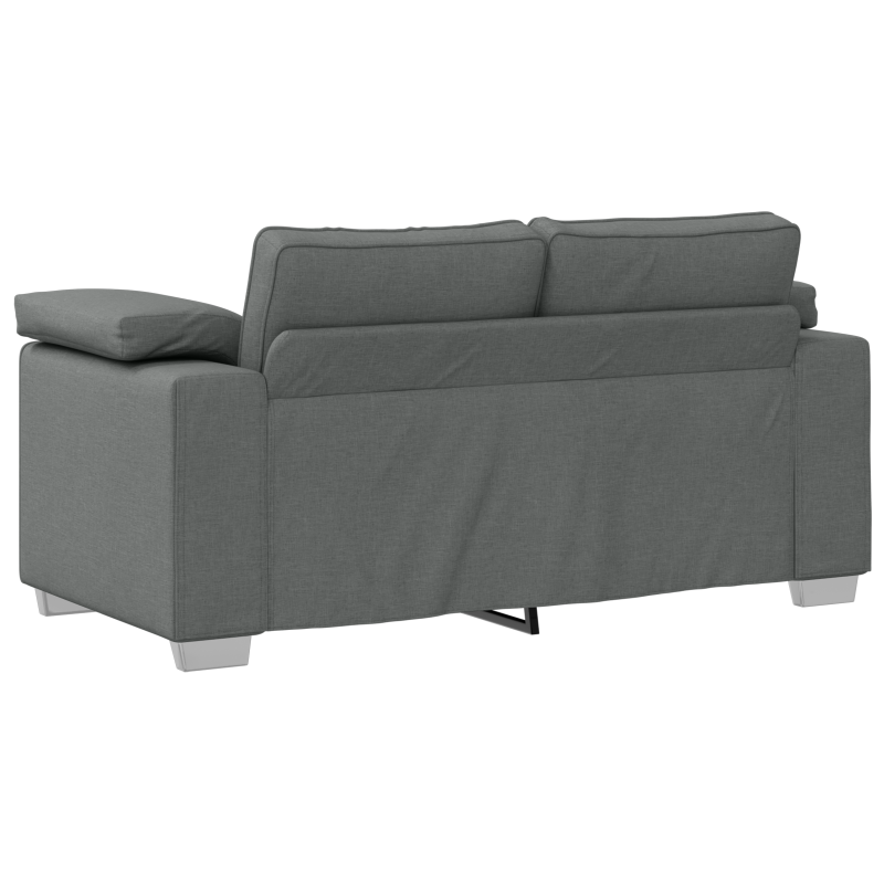 Sofa 2 pcs Ciemnoszary 219 x 80 x 82 cm tkanina