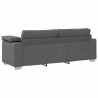 Sofa 2 pcs Ciemnoszary 219 x 80 x 82 cm tkanina