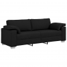 Sofa 2 pcs Czarny 219 x 80 x 82 cm tkanina