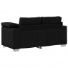 Sofa 2 pcs Czarny 219 x 80 x 82 cm tkanina