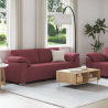 Sofa 2 pcs Czerwone wino 219 x 80 x 82 cm tkanina