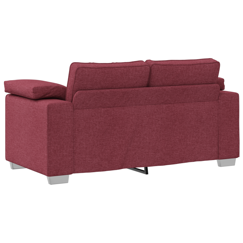 Sofa 2 pcs Czerwone wino 219 x 80 x 82 cm tkanina