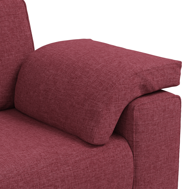 Sofa 2 pcs Czerwone wino 219 x 80 x 82 cm tkanina
