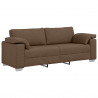 Sofa 2 pcs Brązowy 219 x 80 x 82 cm tkanina