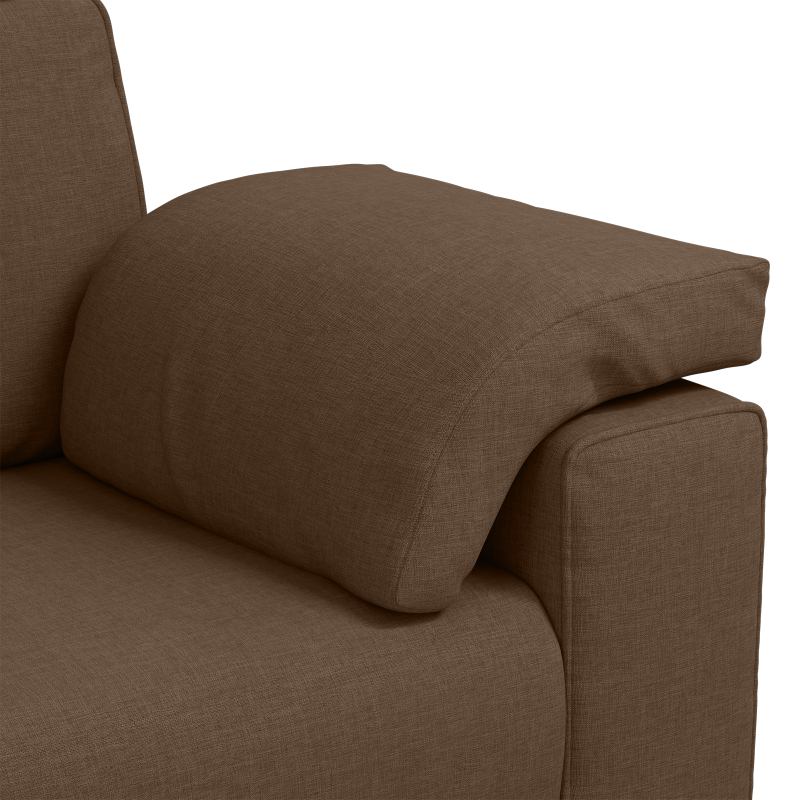 Sofa 2 pcs Brązowy 219 x 80 x 82 cm tkanina