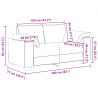 Sofa 2 pcs Brązowy 219 x 80 x 82 cm tkanina