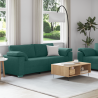 Sofa 2 pcs Ciemna zieleń 219 x 80 x 82 cm tkanina