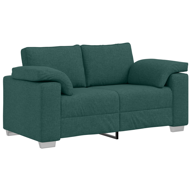 Sofa 2 pcs Ciemna zieleń 219 x 80 x 82 cm tkanina