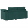 Sofa 2 pcs Ciemna zieleń 219 x 80 x 82 cm tkanina