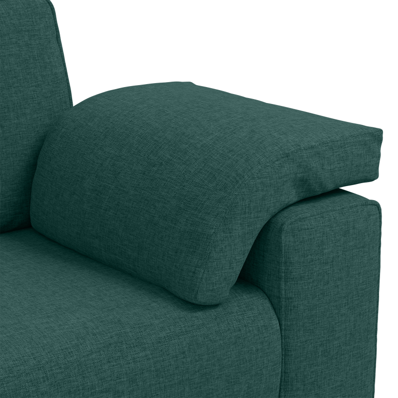 Sofa 2 pcs Ciemna zieleń 219 x 80 x 82 cm tkanina