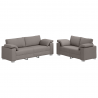 Sofa 2 pcs Ciemnoszary 219 x 80 x 82 cm tkanina
