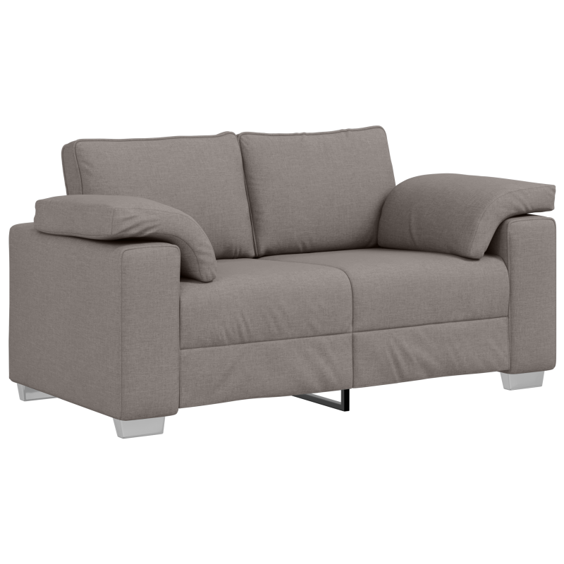 Sofa 2 pcs Ciemnoszary 219 x 80 x 82 cm tkanina
