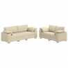 Sofa 2 pcs Kremowy 219 x 80 x 82 cm tkanina