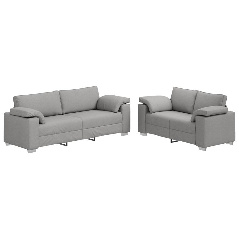 Sofa 2 pcs Szary chmur 219 x 80 x 82 cm tkanina